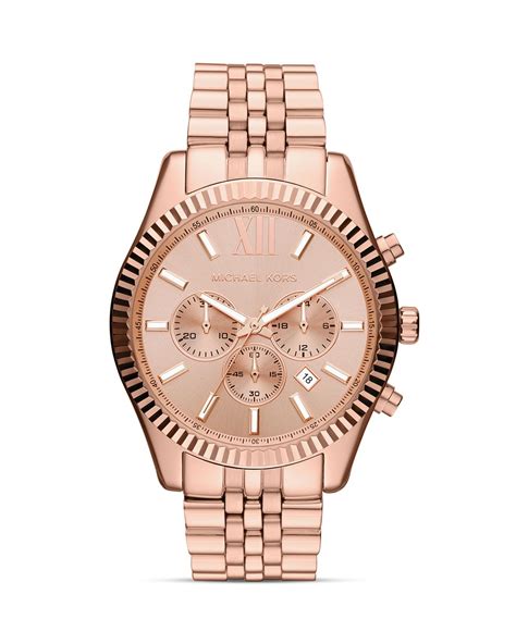 michael kors chronograph rose gold tone mens watch|michael kors rose gold.